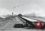 Image of Rocket sled goes off end of track California United States USA, 1951, second 17 stock footage video 65675067048