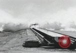 Image of Rocket sled goes off end of track California United States USA, 1951, second 18 stock footage video 65675067048