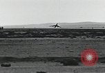 Image of Fatal crash of F-100 Super Sabre jet fighter aircraft California United States USA, 1956, second 10 stock footage video 65675067049