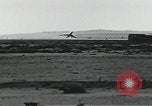 Image of Fatal crash of F-100 Super Sabre jet fighter aircraft California United States USA, 1956, second 11 stock footage video 65675067049