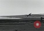 Image of Fatal crash of F-100 Super Sabre jet fighter aircraft California United States USA, 1956, second 18 stock footage video 65675067049