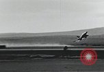 Image of Fatal crash of F-100 Super Sabre jet fighter aircraft California United States USA, 1956, second 21 stock footage video 65675067049