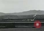 Image of Fatal crash of F-100 Super Sabre jet fighter aircraft California United States USA, 1956, second 24 stock footage video 65675067049