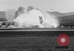 Image of Fatal crash of F-100 Super Sabre jet fighter aircraft California United States USA, 1956, second 26 stock footage video 65675067049