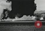 Image of Fatal crash of F-100 Super Sabre jet fighter aircraft California United States USA, 1956, second 33 stock footage video 65675067049