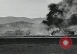 Image of Fatal crash of F-100 Super Sabre jet fighter aircraft California United States USA, 1956, second 54 stock footage video 65675067049