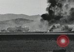 Image of Fatal crash of F-100 Super Sabre jet fighter aircraft California United States USA, 1956, second 55 stock footage video 65675067049