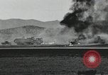 Image of Fatal crash of F-100 Super Sabre jet fighter aircraft California United States USA, 1956, second 56 stock footage video 65675067049
