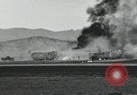 Image of Fatal crash of F-100 Super Sabre jet fighter aircraft California United States USA, 1956, second 59 stock footage video 65675067049