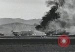 Image of Fatal crash of F-100 Super Sabre jet fighter aircraft California United States USA, 1956, second 61 stock footage video 65675067049
