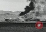 Image of Fatal crash of F-100 Super Sabre jet fighter aircraft California United States USA, 1956, second 62 stock footage video 65675067049