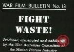 Image of Citizens asked to avoid waste at home United States USA, 1943, second 3 stock footage video 65675067070