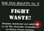 Image of Citizens asked to avoid waste at home United States USA, 1943, second 4 stock footage video 65675067070