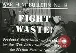 Image of Citizens asked to avoid waste at home United States USA, 1943, second 7 stock footage video 65675067070
