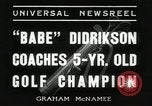 Image of Golfer Babe Didrikson Zaharias Miami Florida USA, 1936, second 3 stock footage video 65675067253