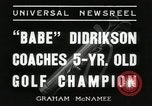 Image of Golfer Babe Didrikson Zaharias Miami Florida USA, 1936, second 4 stock footage video 65675067253