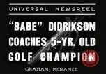 Image of Golfer Babe Didrikson Zaharias Miami Florida USA, 1936, second 5 stock footage video 65675067253