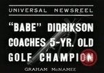 Image of Golfer Babe Didrikson Zaharias Miami Florida USA, 1936, second 7 stock footage video 65675067253