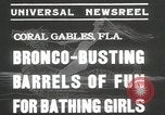 Image of bronco busting Coral Gables Florida USA, 1935, second 4 stock footage video 65675067261