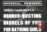 Image of bronco busting Coral Gables Florida USA, 1935, second 6 stock footage video 65675067261