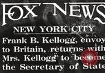Immagine di Frank Billings Kellogg New York United States USA, 1925, secondo 1 filmato di repertorio 65675067402