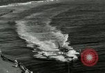 Image of Tennessee class battleship Saipan Northern Mariana Islands, 1944, second 21 stock footage video 65675067414