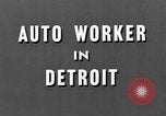 Image of automobile workers Detroit 1950 Detroit Michigan USA, 1950, second 21 stock footage video 65675067507