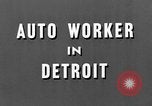 Image of automobile workers Detroit 1950 Detroit Michigan USA, 1950, second 23 stock footage video 65675067507