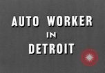 Image of automobile workers Detroit 1950 Detroit Michigan USA, 1950, second 25 stock footage video 65675067507