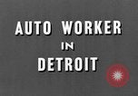 Image of automobile workers Detroit 1950 Detroit Michigan USA, 1950, second 26 stock footage video 65675067507