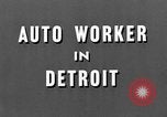 Image of automobile workers Detroit 1950 Detroit Michigan USA, 1950, second 27 stock footage video 65675067507