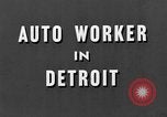 Image of automobile workers Detroit 1950 Detroit Michigan USA, 1950, second 28 stock footage video 65675067507