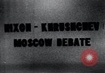 Image of "Kitchen Debate" between Nixon and Khrushchev Moscow Russia Soviet Union, 1959, second 1 stock footage video 65675067614