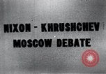 Image of "Kitchen Debate" between Nixon and Khrushchev Moscow Russia Soviet Union, 1959, second 5 stock footage video 65675067614