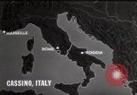 Standbild Bombardierung von Kloster Cassino Italien, 1944, aus Sekunde 7 historischem Filmmaterial Videoclip 65675067747