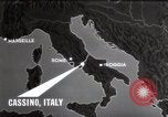 Standbild Bombardierung von Kloster Cassino Italien, 1944, aus Sekunde 11 historischem Filmmaterial Videoclip 65675067747