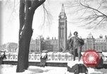 Image of Canadian Parliament buildings in snow Ottawa Canada, 1956, second 1 stock footage video 65675067769