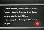 Image of President Woodrow Wilson Brest France, 1919, second 4 stock footage video 65675067918