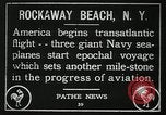 Standbild ersten transatlantischen Flug New York United States USA, 1919, aus Sekunde 3 historischem Filmmaterial Videoclip 65675068002