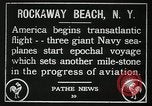 Standbild ersten transatlantischen Flug New York United States USA, 1919, aus Sekunde 8 historischem Filmmaterial Videoclip 65675068002