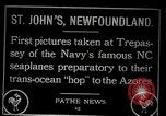 Standbild ersten transatlantischen Flug Neufundland, 1919, aus Sekunde 3 historischem Filmmaterial Videoclip 65675068003