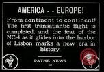 Image premier vol transatlantique Lisbonne Portugal, 1919, de la seconde 13 séquences d'archives historiques vidéo 65675068006