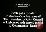 Image premier vol transatlantique Lisbonne Portugal, 1919, de la seconde 9 séquences d'archives historiques vidéo 65675068007