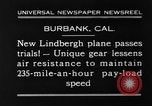 Image of Lockheed 8 Sirius aircraft Burbank California USA, 1930, second 3 stock footage video 65675068055