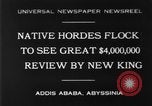Image of Haile Selassie I coronation parade Addis Ababa Abyssinia, 1930, second 1 stock footage video 65675068056