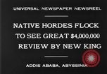Image of Haile Selassie I coronation parade Addis Ababa Abyssinia, 1930, second 5 stock footage video 65675068056