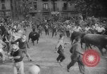 Image of Running of the Bulls Pamplona Spain, 1960, second 17 stock footage video 65675068125