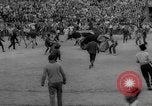 Image of Running of the Bulls Pamplona Spain, 1960, second 40 stock footage video 65675068125