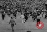 Image of Running of the Bulls Pamplona Spain, 1960, second 43 stock footage video 65675068125