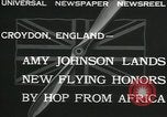 Immagine di Aviator Amy Johnson Croydon London Inghilterra England Regno Unito, 1932, secondo 3 filmato di repertorio 65675068201